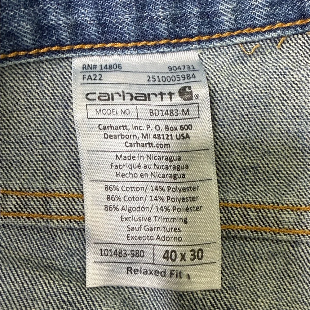 Carhartt Blue Relaxed Fit Jeans